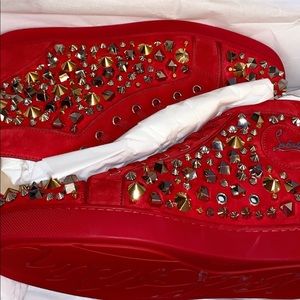 Christian Louboutins Velour Sneakers